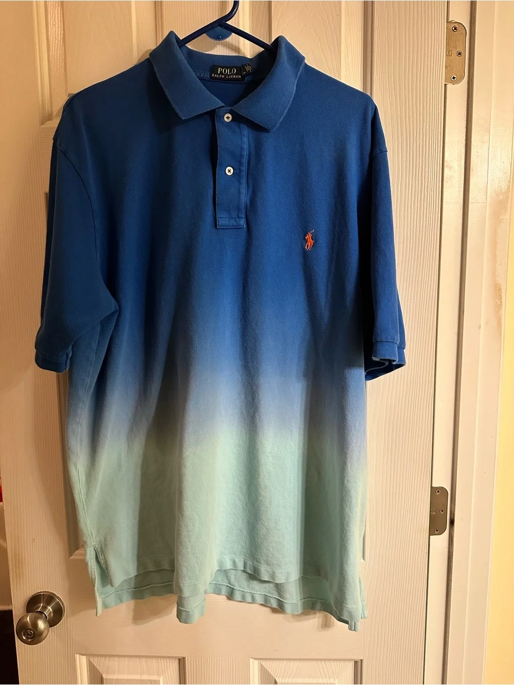Polo Ralph Lauren Men’s Polo Shirt Classic Fit Blue Ombre Short Sleeve XLT